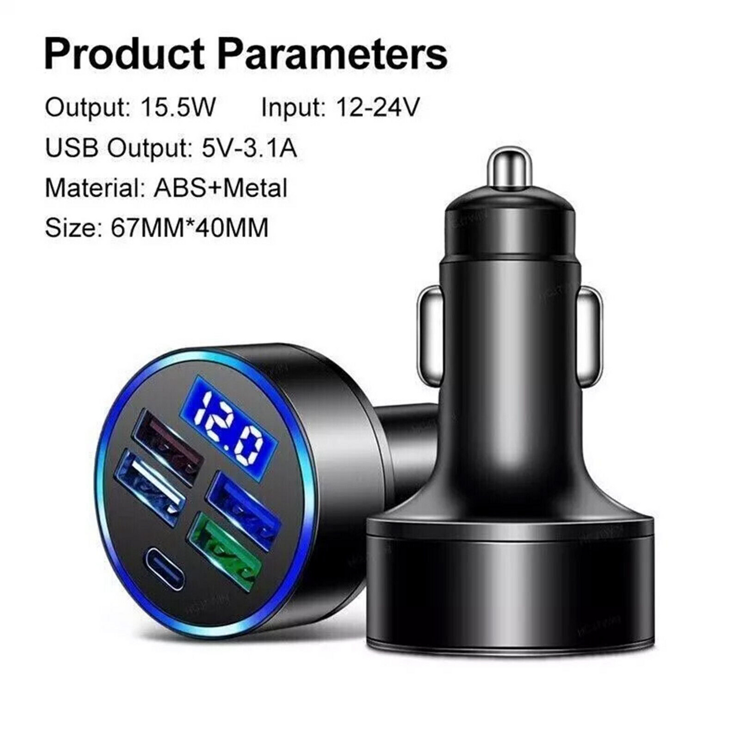 5 USB Port Super Fast Car Charger Adapter For iPhone Samsung Android